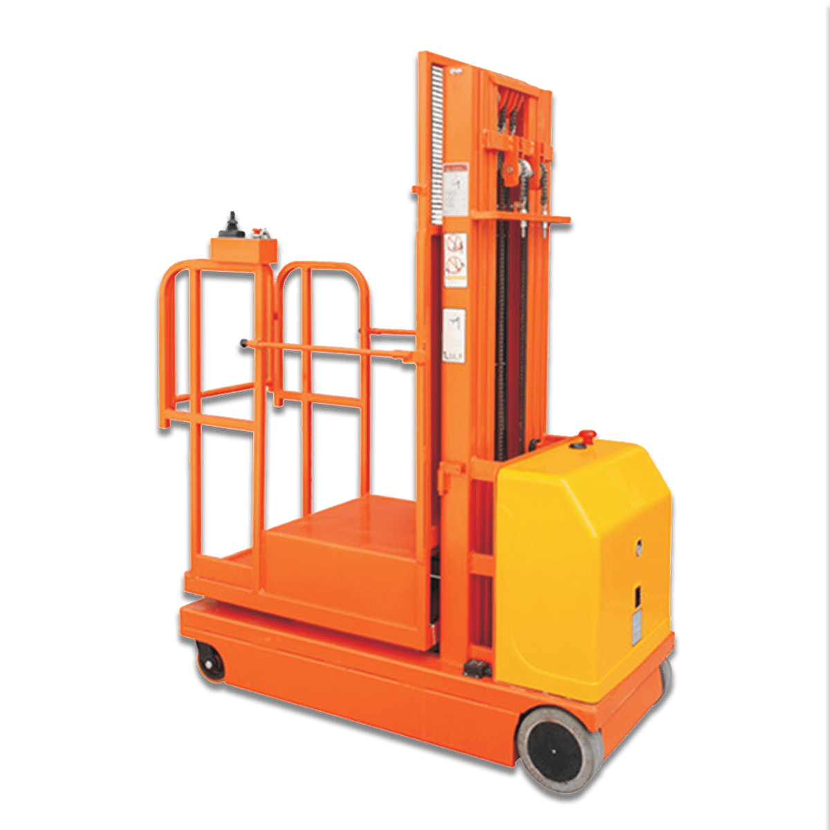 What are the main components of a manual stacker, and how do they contribute to its operation?